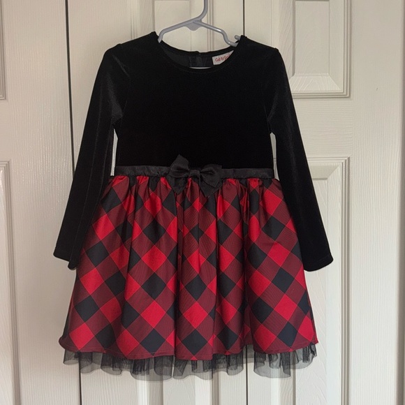 Cat & Jack Red And Black, Classic Buffalo , Long Sleeves, Dress Christmas - Picture 1 of 3